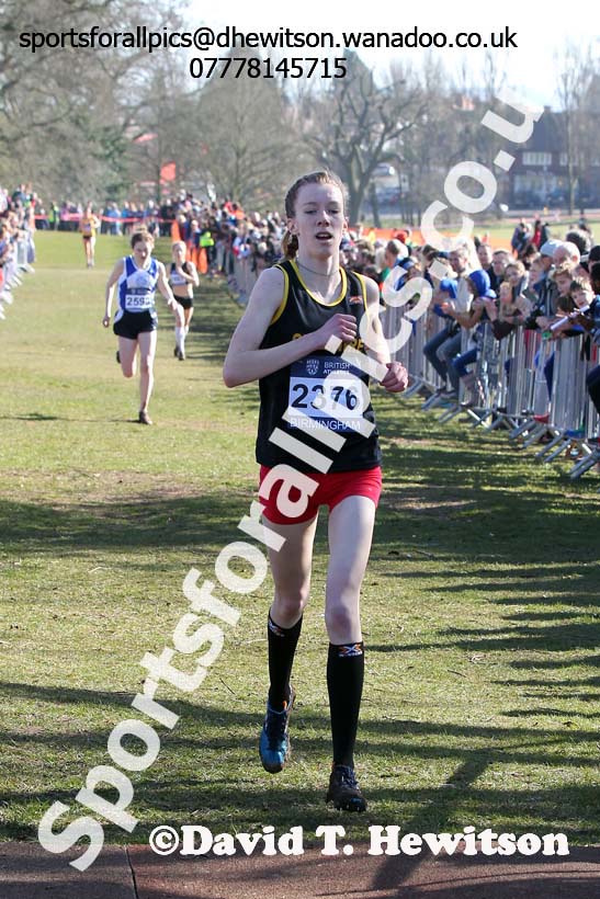 Womens under-20s Inter Counties Cross Country,  Cofton Park, Birmingham. Photo: David T. Hewitson/Sports for All Pics